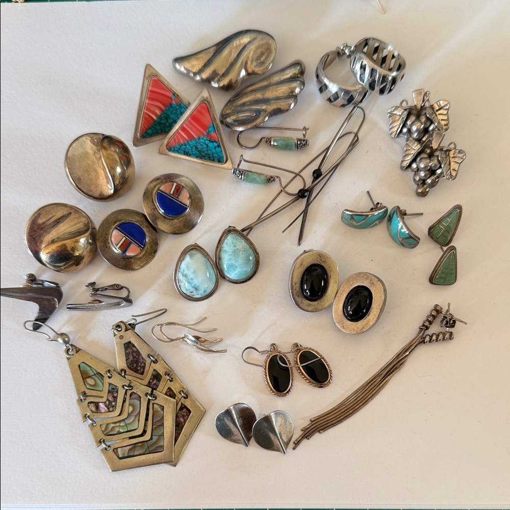 Sterling Silver and Turquoise Jewelry Mixed Lot